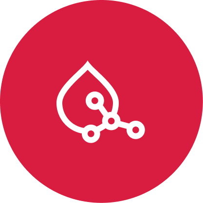 Droplet with connected nodes icon