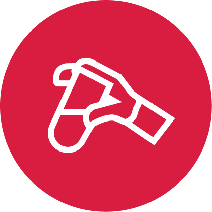Hand holding test tube icon