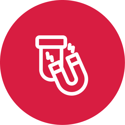 Magnet and test-tube icon