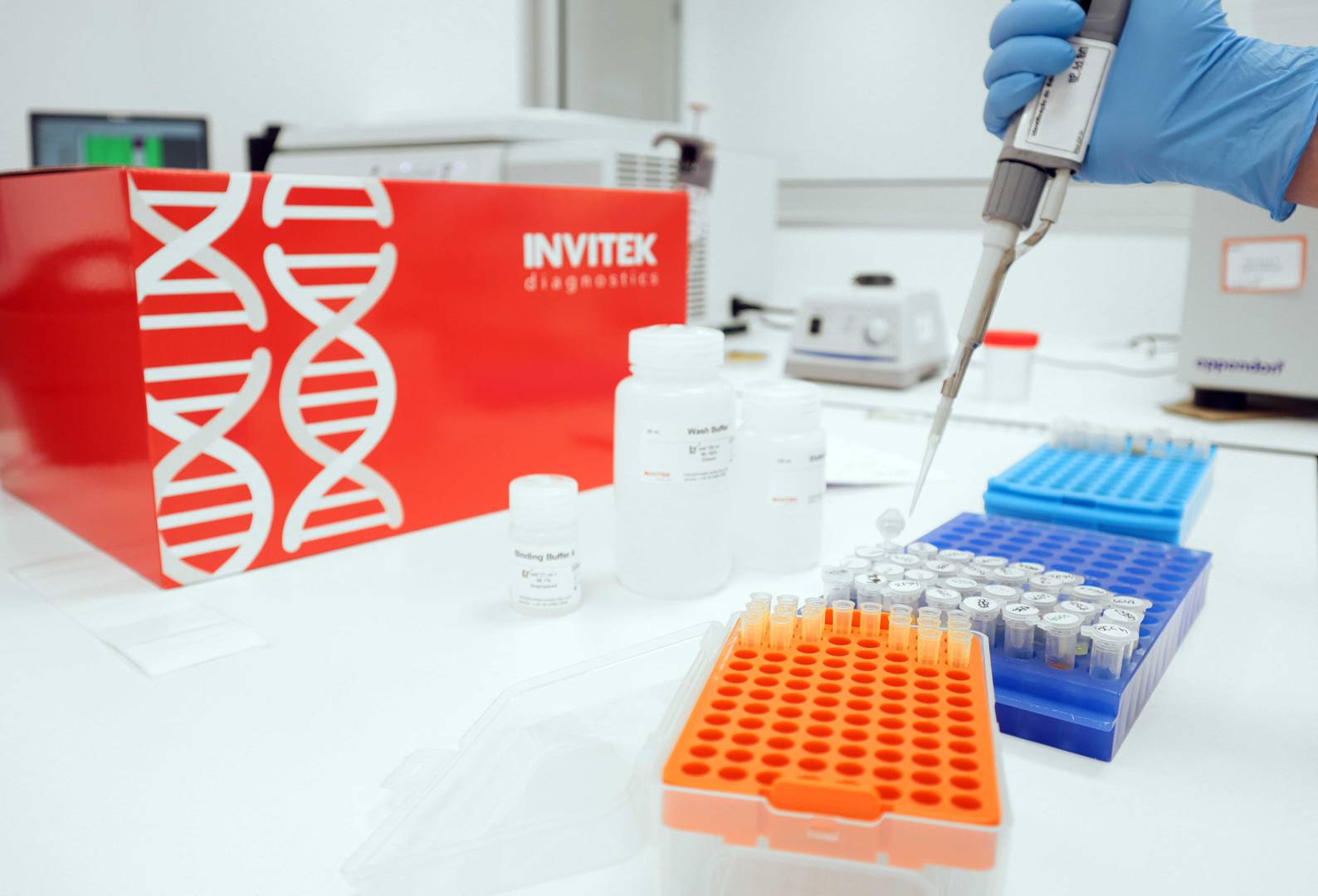 InviMag product box in lab