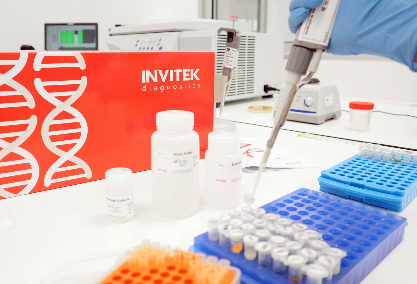 InviMag product box in lab