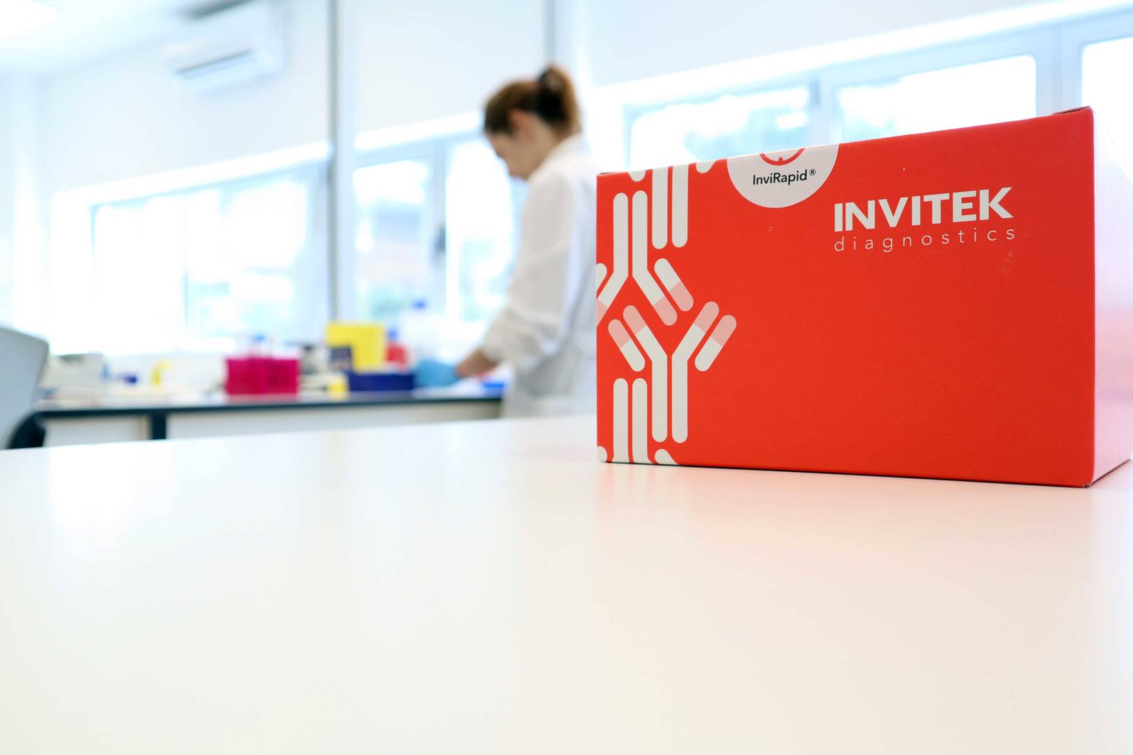 InviRapid product box in lab