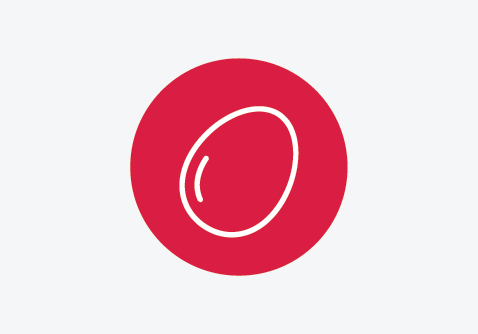 Simple outline of an egg with a small crack at the top.